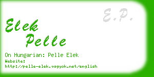 elek pelle business card